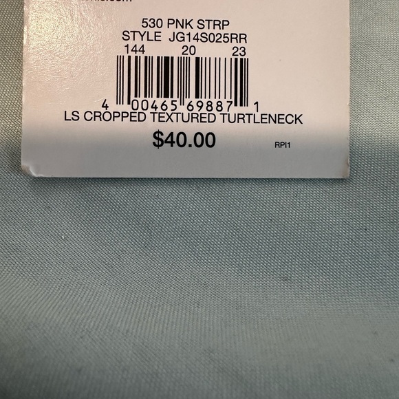 NWT SO Sz:L Pink Navy Stripes Turtleneck Oversized Cropped Pullover Sweater. - Picture 6 of 9